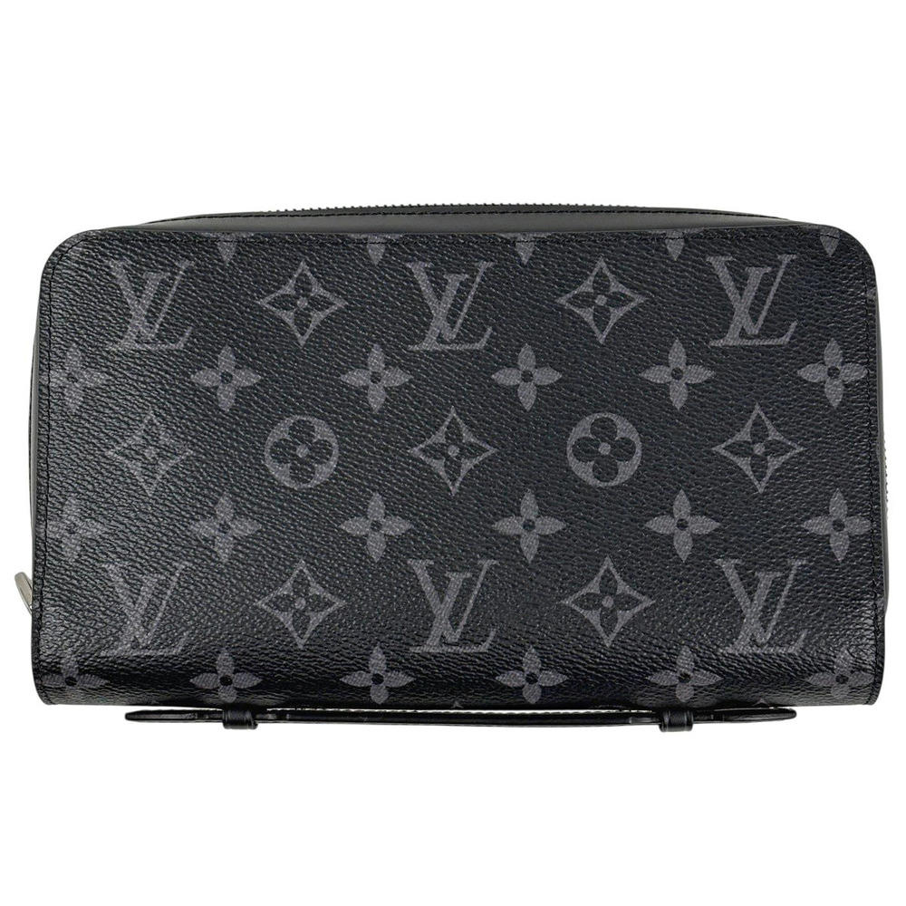 Louis Vuitton Zippy Round Zipper Long Wallet Monogram Eclipse Black Noir Black